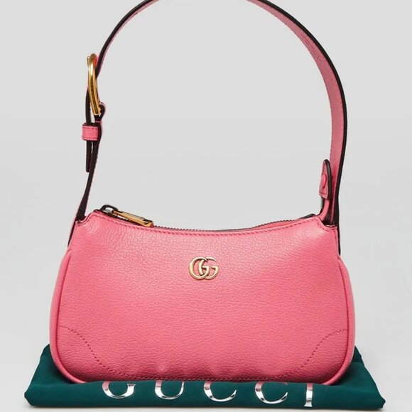 Gucci Pink Leather Double G Aphrodite Mini Shoulder Bag - Picture 11 of 11